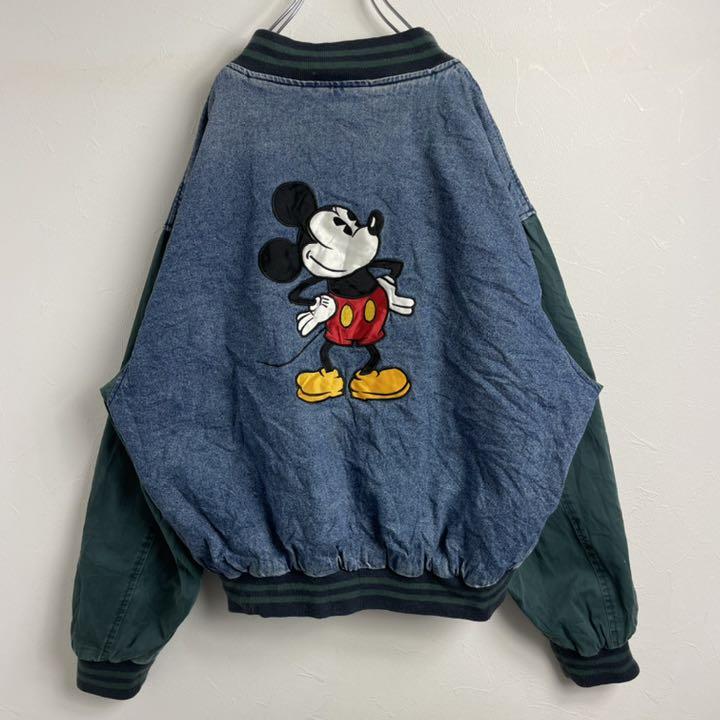クリスマスファッション 90s 古着 ディズニー ミッキー 刺繍 デニム Xl ブルゾン スタジャン スタジャン Www Reinnec Cl