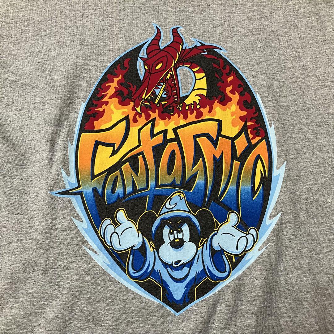 USA製 Disney fantasmic tシャツ XL グレー　両面プリント