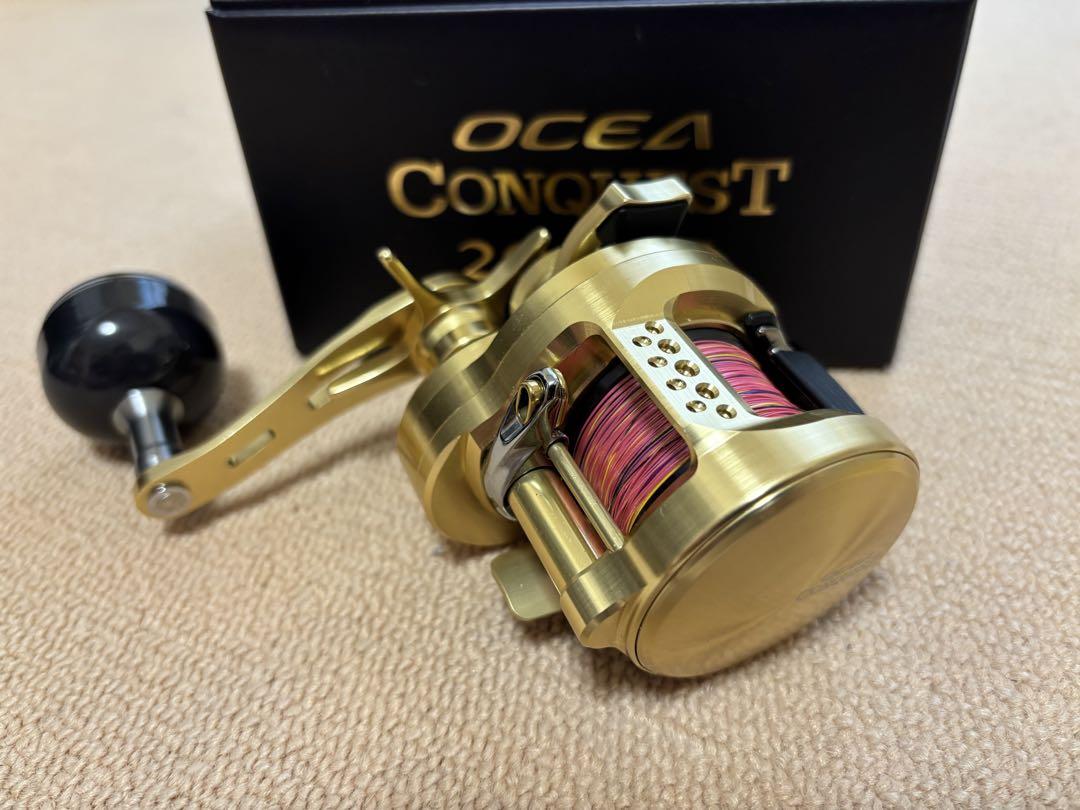 らす未使用シマノ　オシアコンクエスト　200HG リールカバー、PE2号付