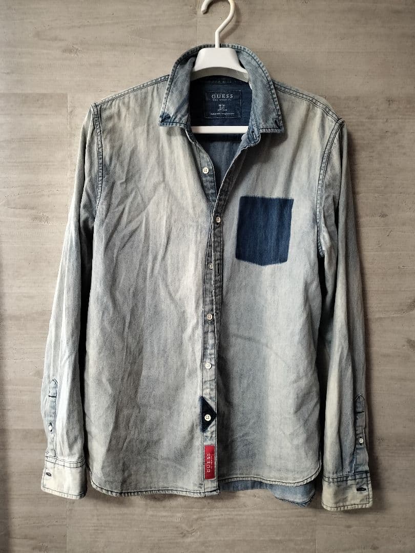 GUESS デニムシャツ ゲス 御洒落 シャツ ボタンダウン サイズМ