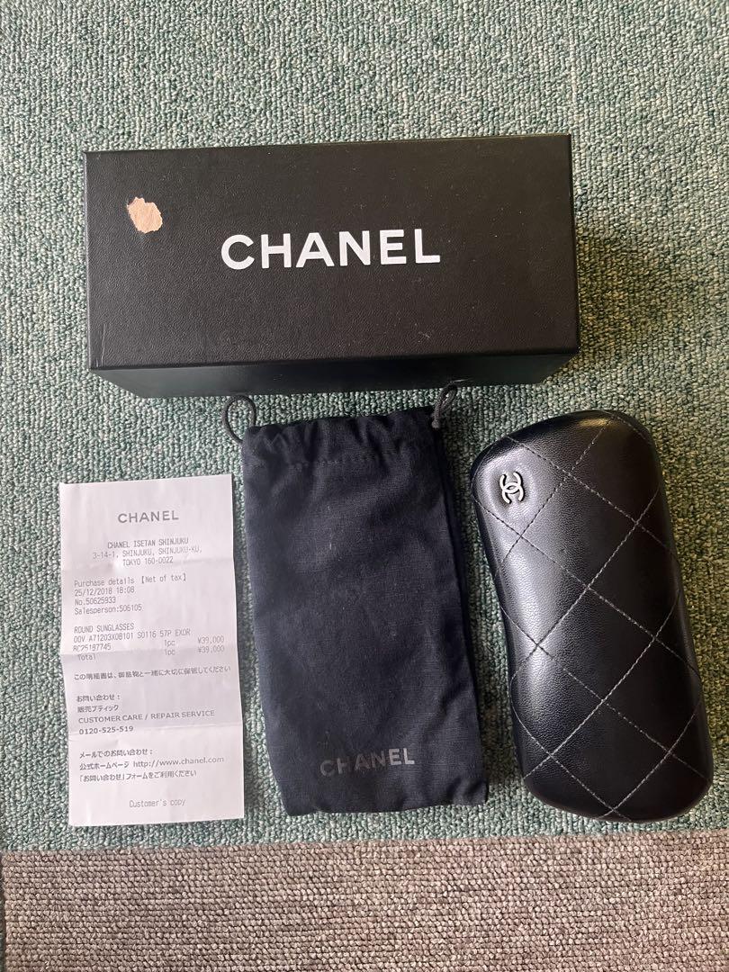 CHANEL ブラック サングラス ケース付き小物