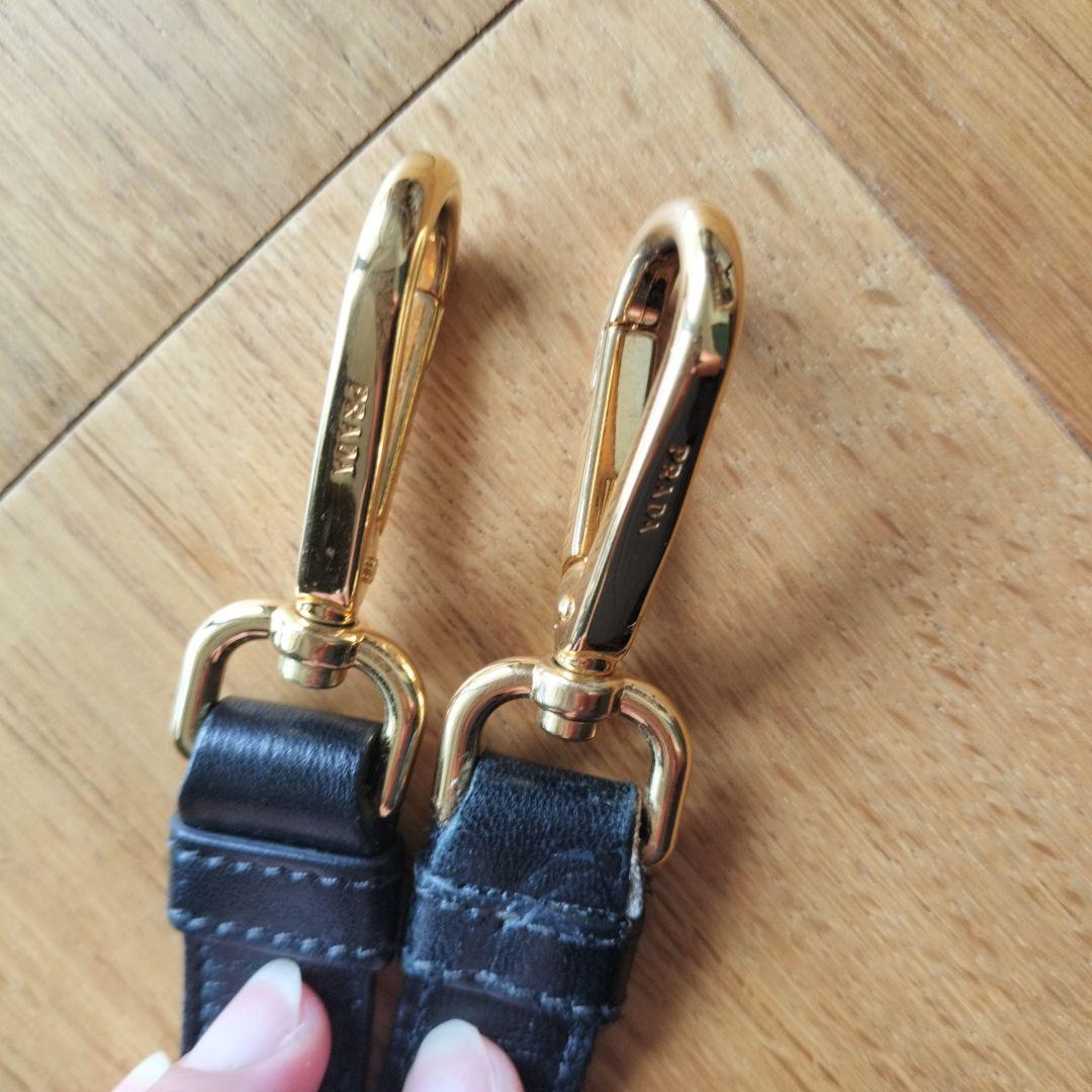 PRADA プラダ　2WAY　シャーリング　ナッパレザー　トートバッグ　ギャザー