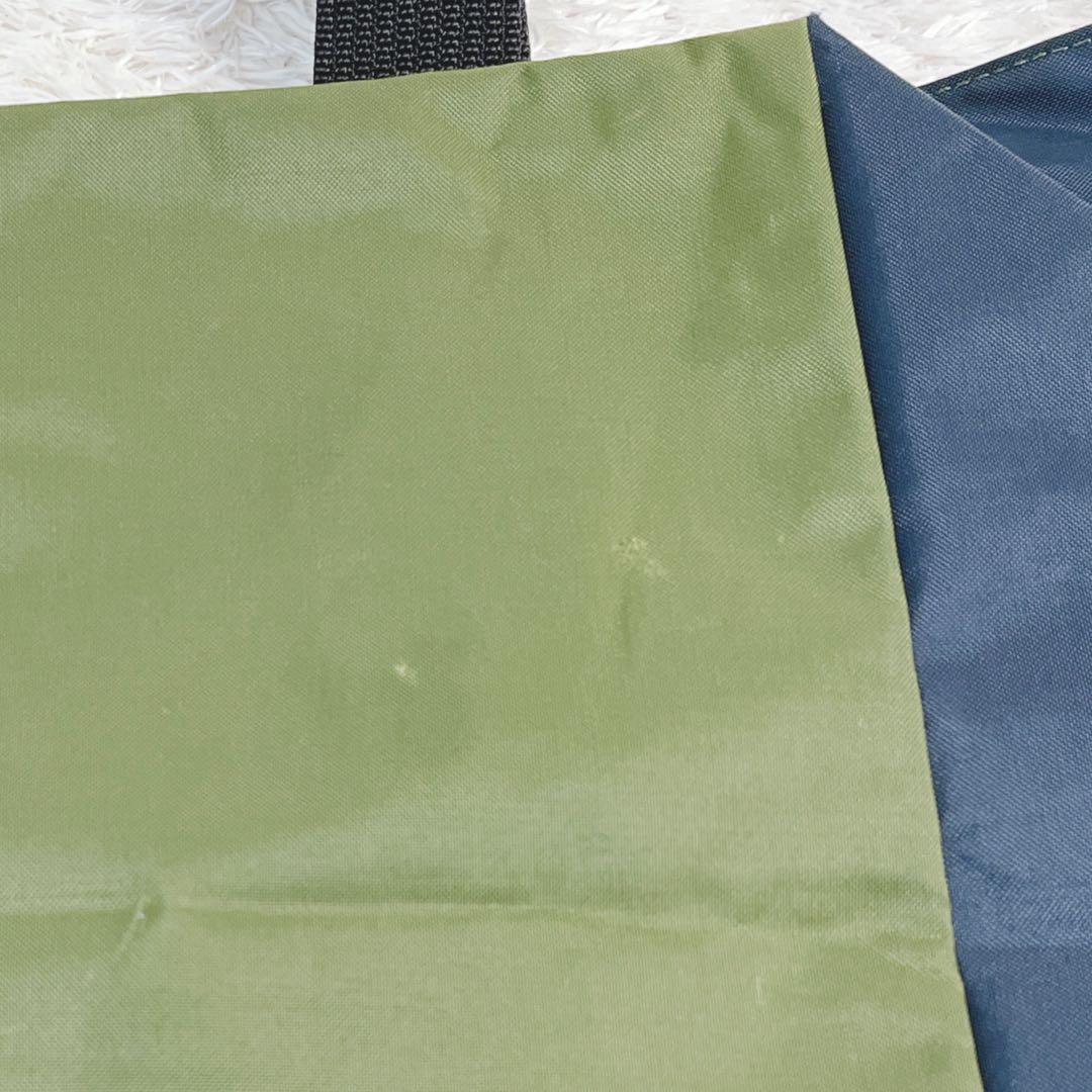 Herve ChapelierXL 舟型 大型 トートバッグ　ネイビー　グリーン