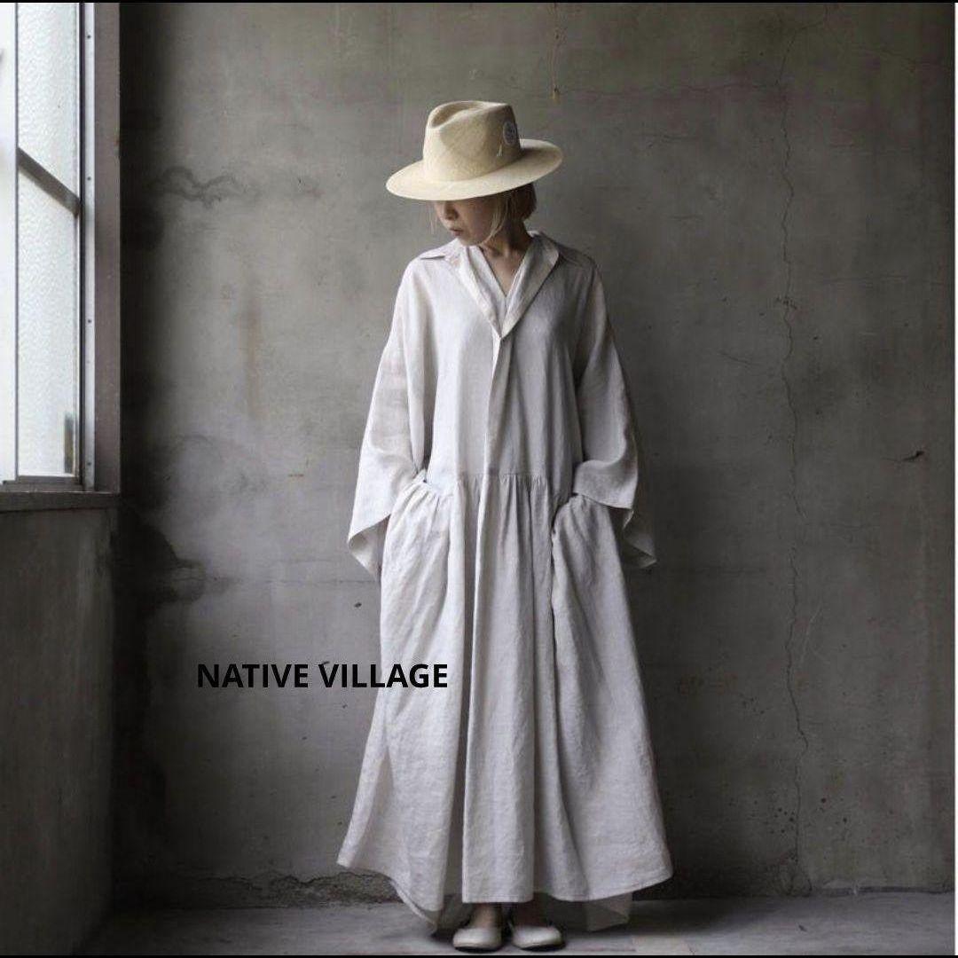 NATIVE VILLAGE ／ネイティブヴィレッジ　リネン　ワンピース