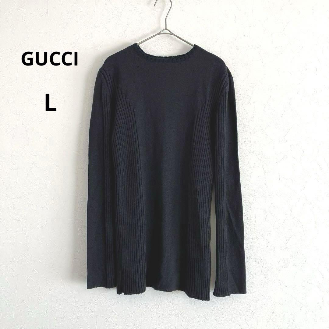美品 GUCCI グッチ レディース リブニット イタリア製  Lサイズ