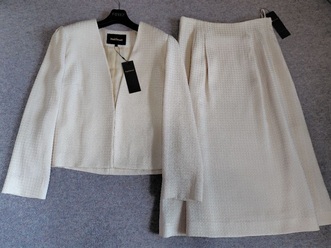 ポールスチュアート ふくれジャカードスカートスーツ 8 L 126500円PaulStuart