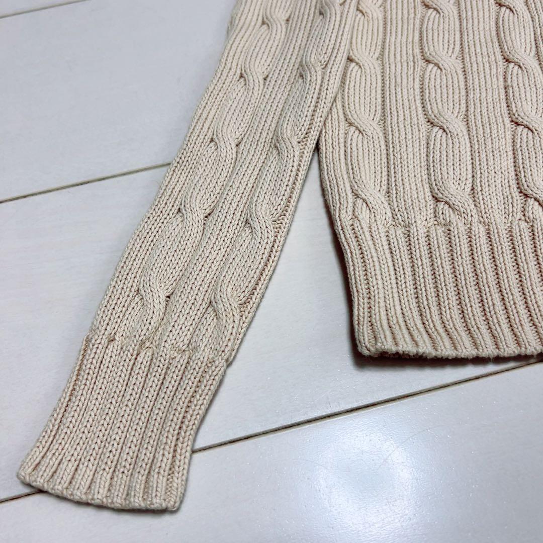 ☆POLO RALPH LAUREN☆ライトベージュ ピマコットンケーブルニット ☆POLO RALPH LAUREN☆ライトベージュ ピマコットンケーブルニット