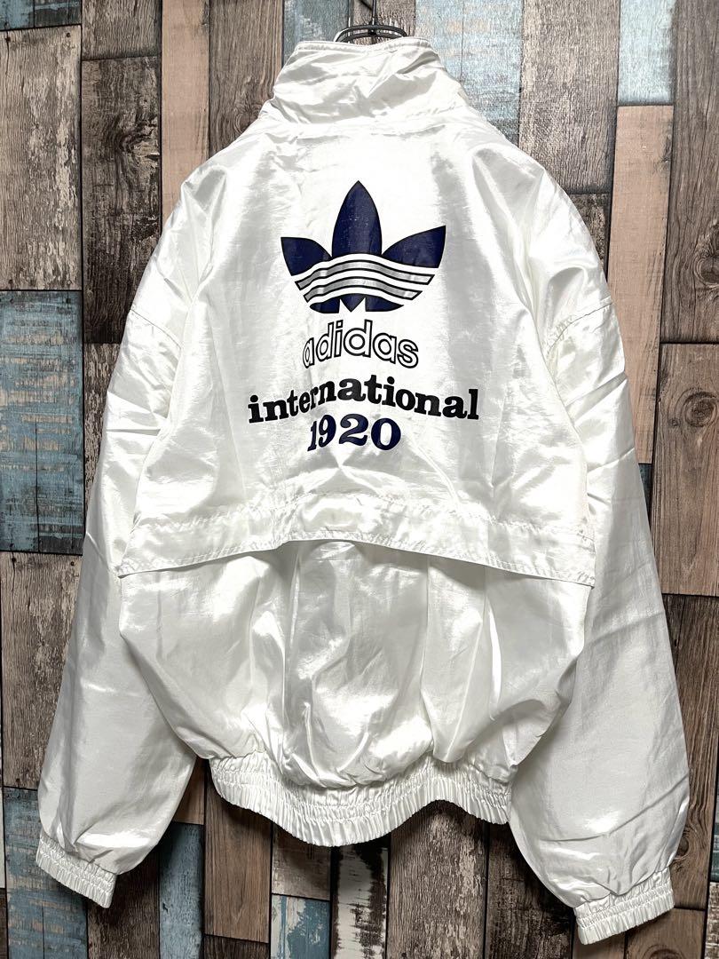 美品 90s adidas ナイロンジャケット トレフォイル ビッグロゴ