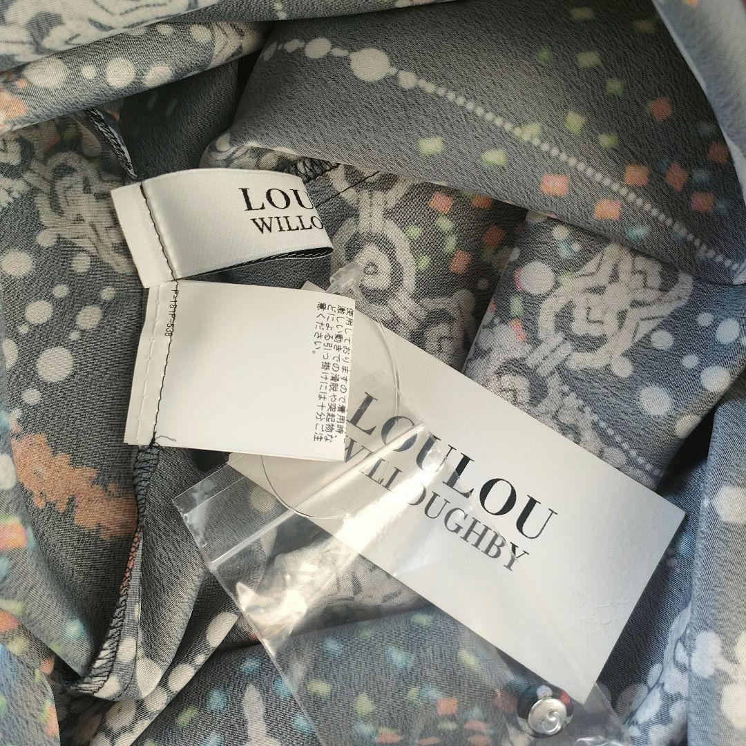 新品 Loulou Willoughby ジュエルプリント ボウタイ ワンピース