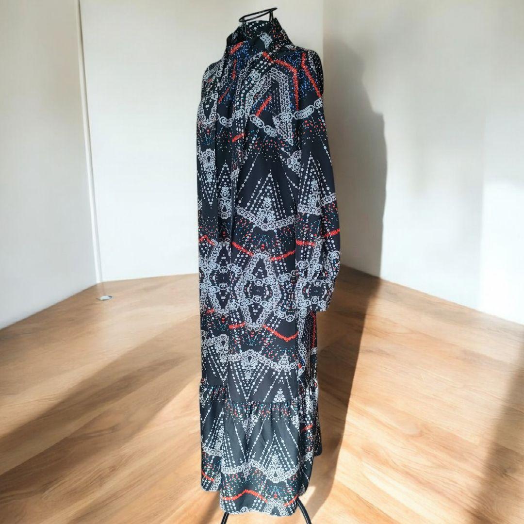 新品 Loulou Willoughby ジュエルプリント ボウタイ ワンピース