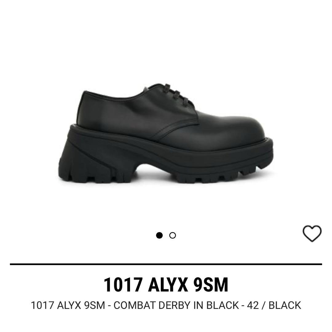 【美品】1017 ALYX 9SM レザーダービーローファー ブーツ
