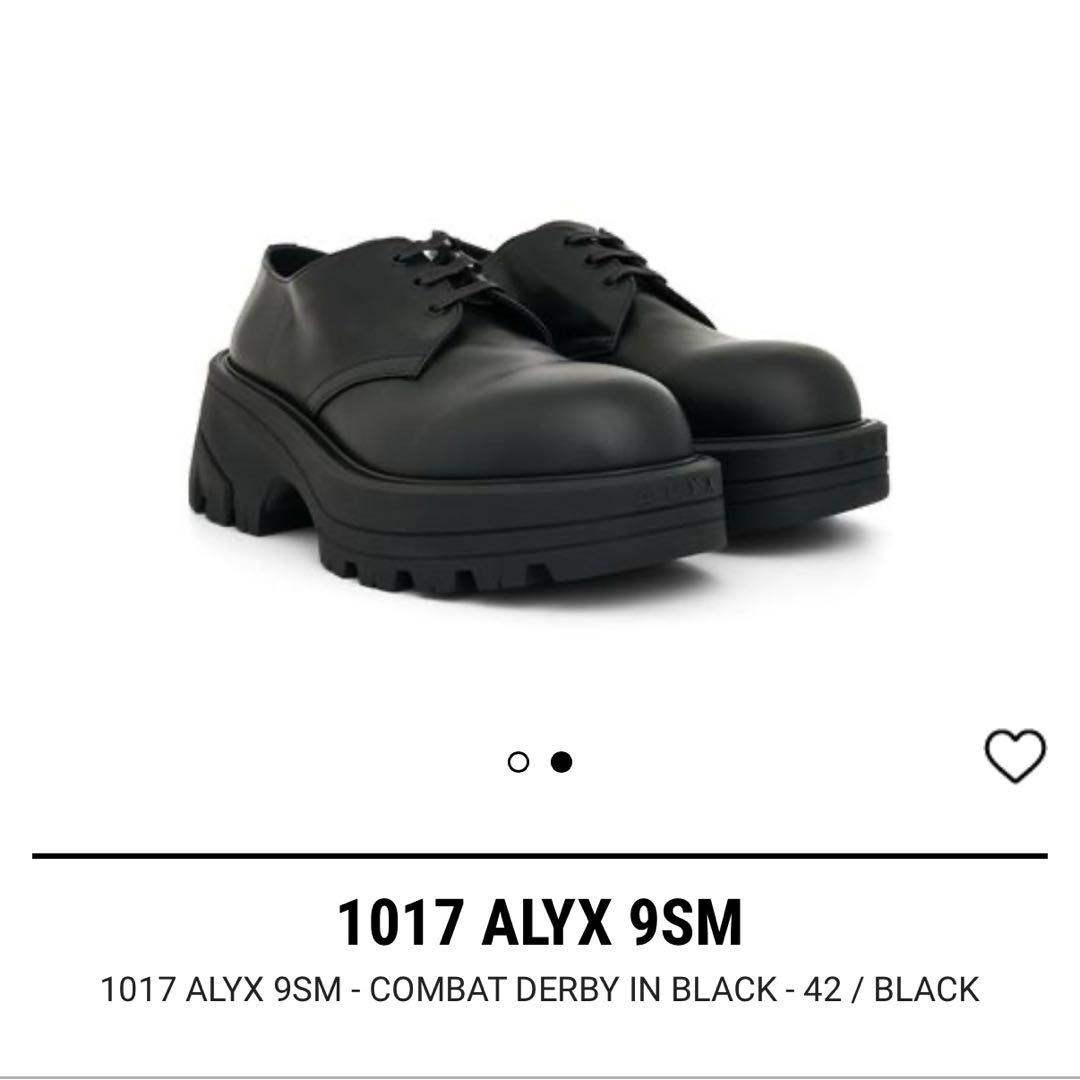 【美品】1017 ALYX 9SM レザーダービーローファー ブーツ
