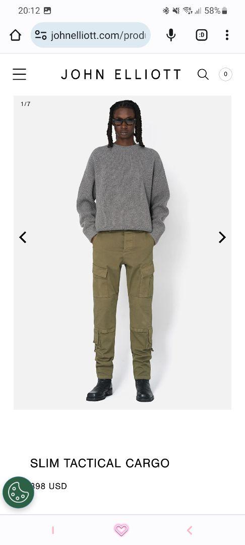 数量は多い JOHNELLIOTT 2mm CARGO TACTICAL SLIM ワークパンツ/カーゴ