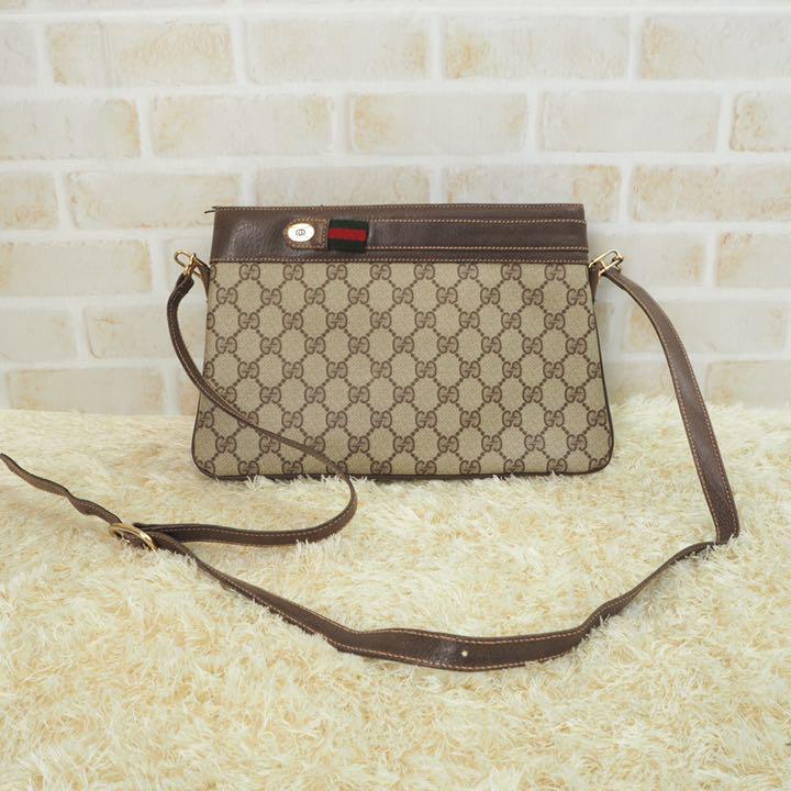 低価送料無料 GUCCI グッチ オールドグッチ ショルダー キャンバス GG シマ シェリー Ebszo-m18293661008 大人気定番