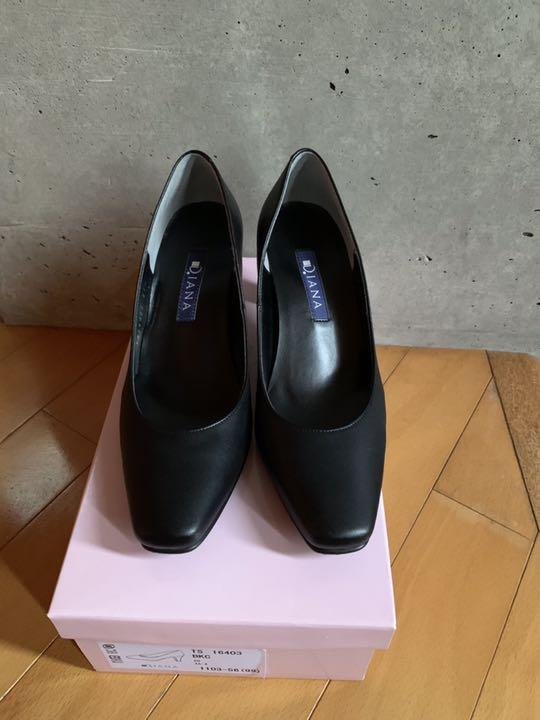 sssss【美品】DIANA パンプス 革　黒 ダイアナ DIANA パンプス （黒カーフ） - ファッション通販