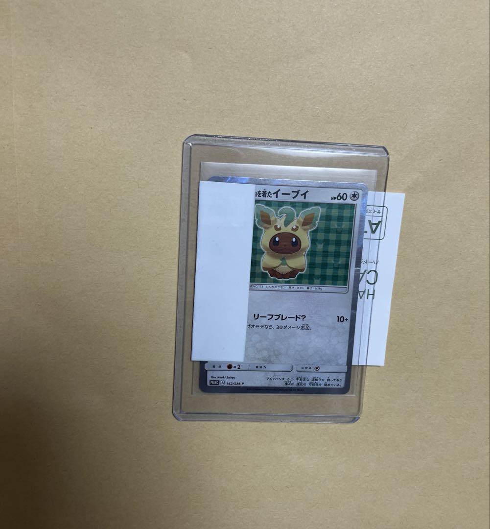 ポンチョを着たイーブイ リーフィア プロモカード 142/SM-P ポケカ
