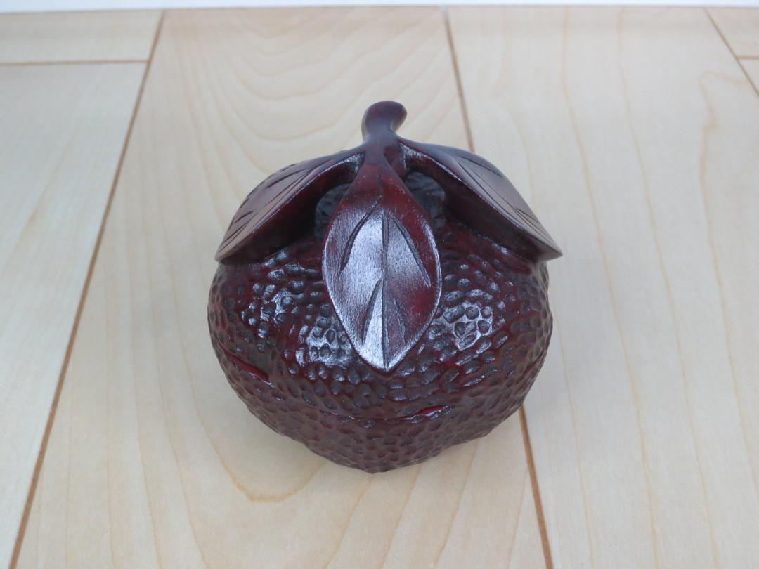 香合★みかん★唐木★木製★茶道具