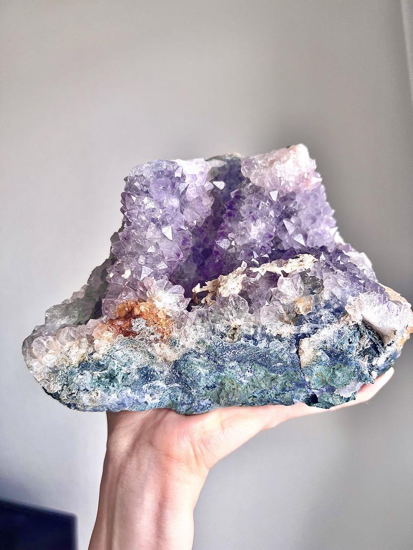 美✨定価158000円3.5kg! フラワー アメジスト 原石 アリエルのお城✨