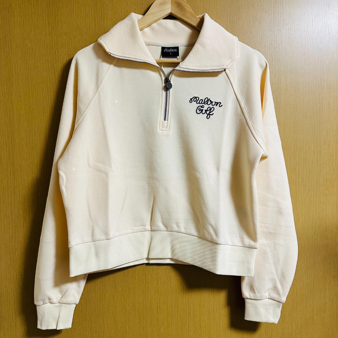 マルボンゴルフ Malbon レディース トップス ハーフジップシャツ マルボン マルボンゴルフ ハーフジップ Malbon Golf 長袖 シャツ クリーム色M