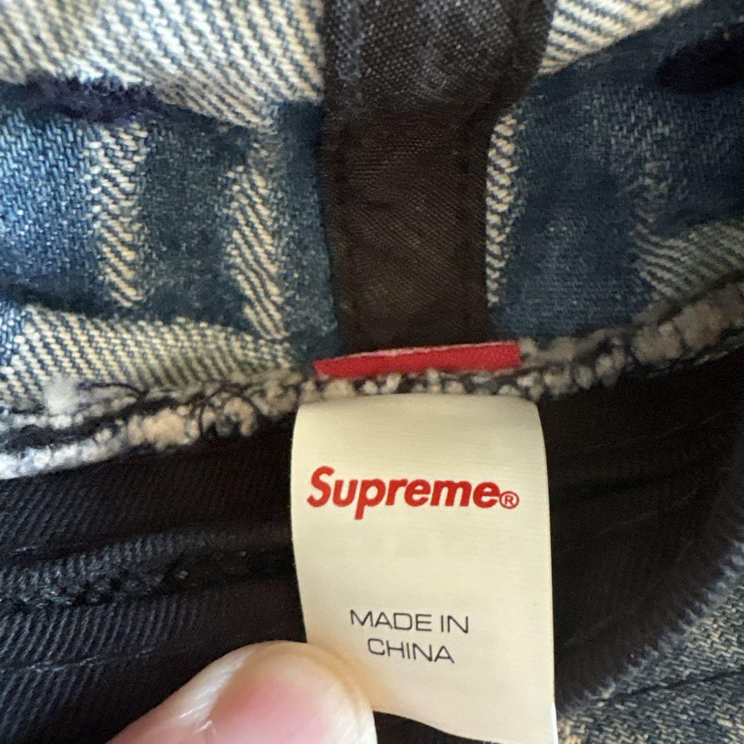 帽子 Supreme Fat Tip Jacquard Denim Crusher