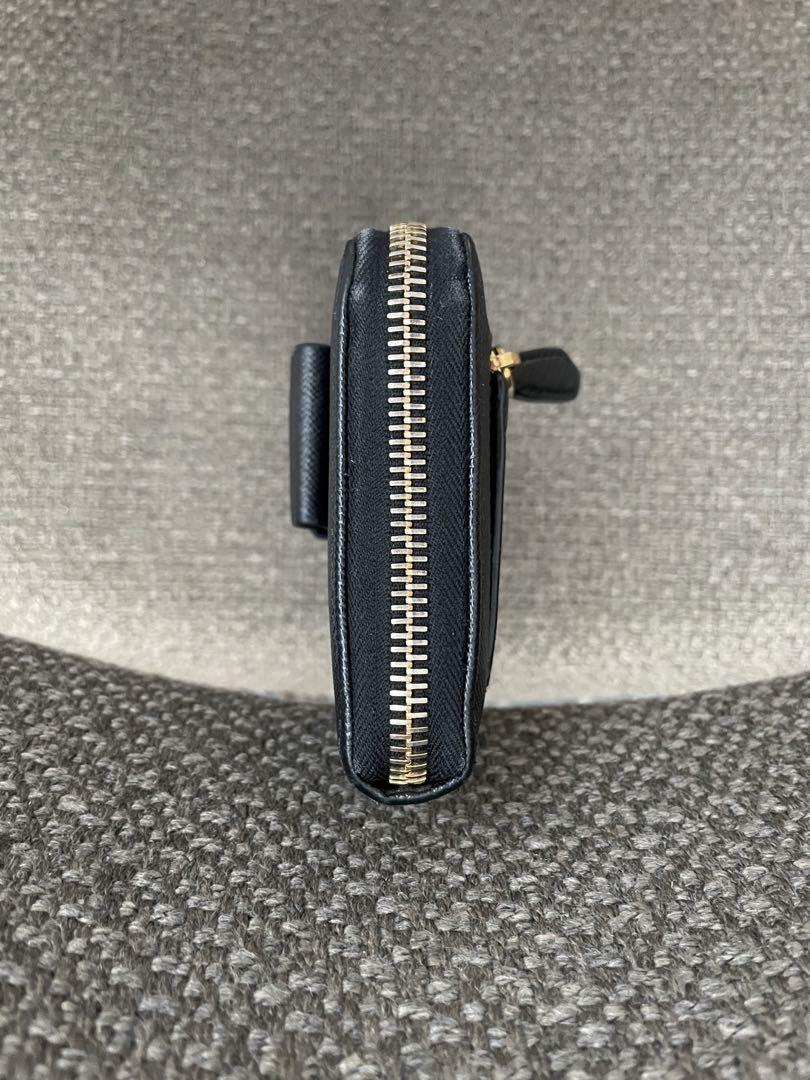 PRADA プラダ　長財布　サフィアーノ　黒　リボン　箱付き