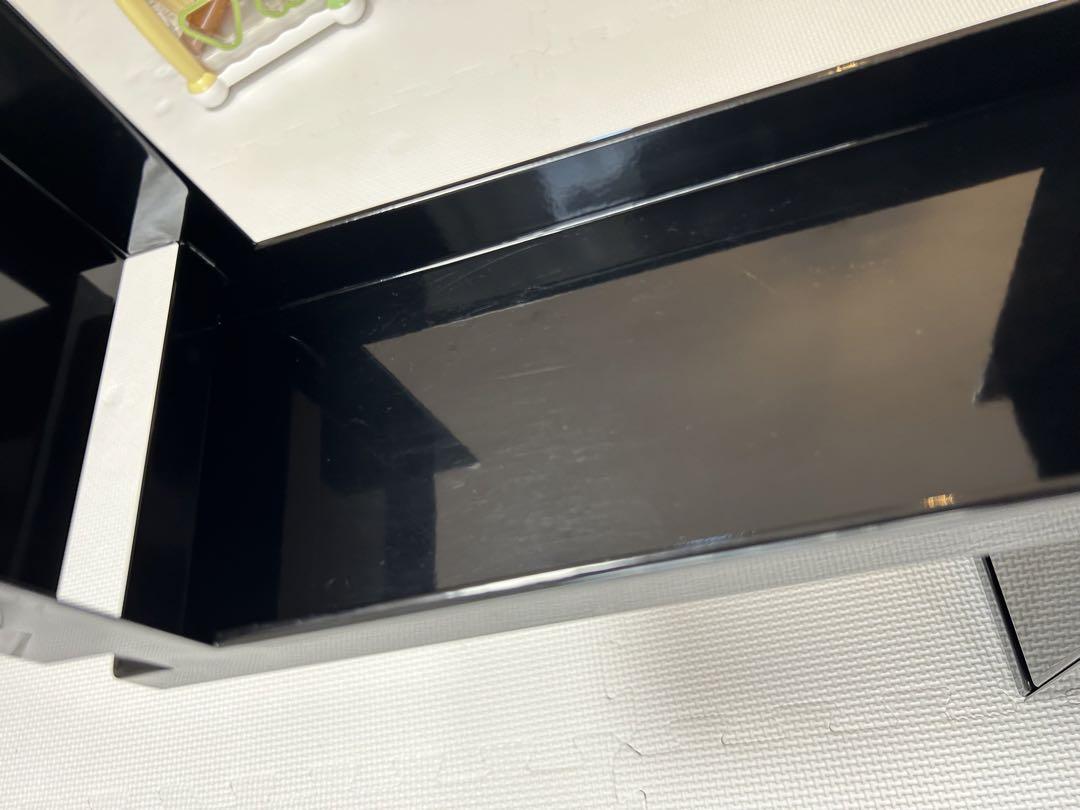 隠せる調味料ラック　タワー2段　ブラック　tower