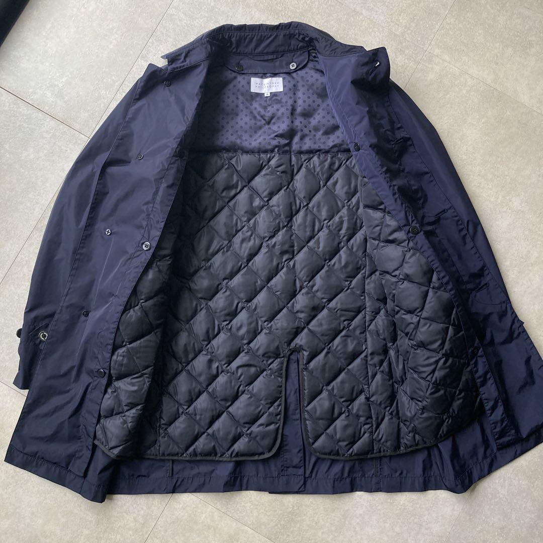 極美品✨マッキントッシュフィロソフィー　ダウンライナー　ステンカラー　ネイビー