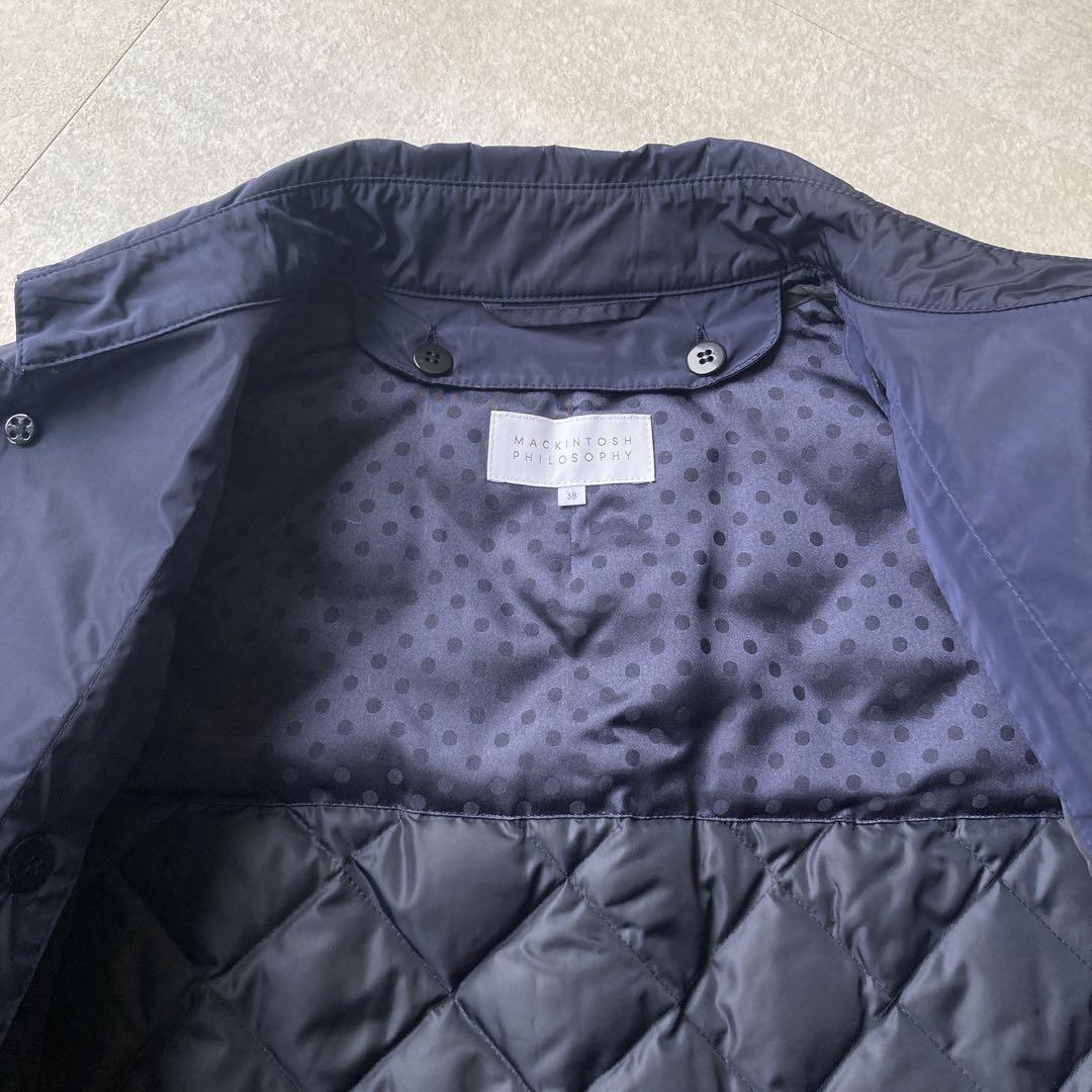 極美品✨マッキントッシュフィロソフィー　ダウンライナー　ステンカラー　ネイビー
