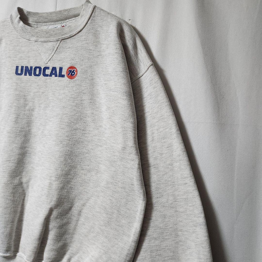 90s UNOCAL76　企業デザイン　スウェット　USA製　グレー　XL相当