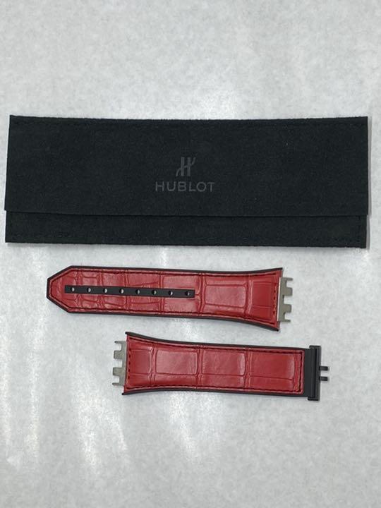 HUBLOT ビッグバンウニコ 42mm用 純正アリゲーター/ラバー替ベルト赤