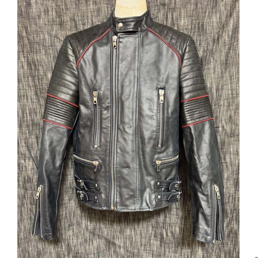 定価245000円 ディーゼル ライン 高額モデル レザーライダース 肉厚牛革M・DIESEL