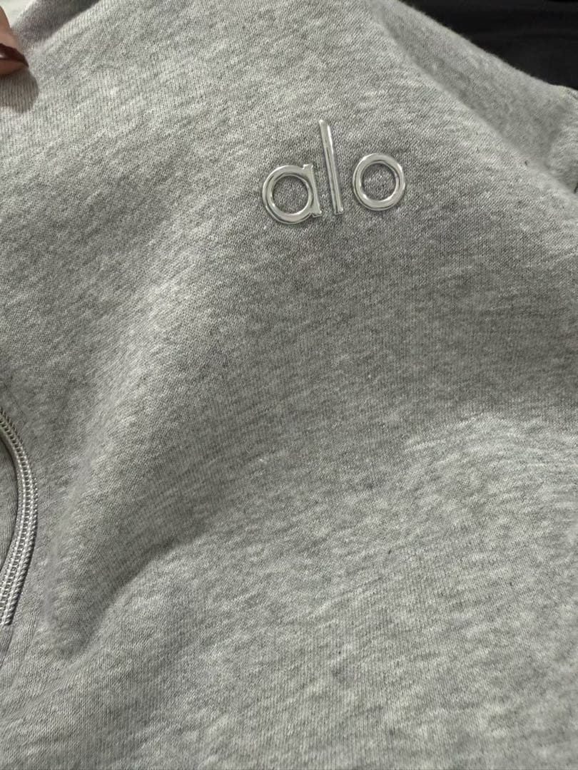 alo yogaハーフジップグレー ジップアップ トレーナー S cu76 alo yogaハーフジップグレー ジップアップ トレーナー S cu76