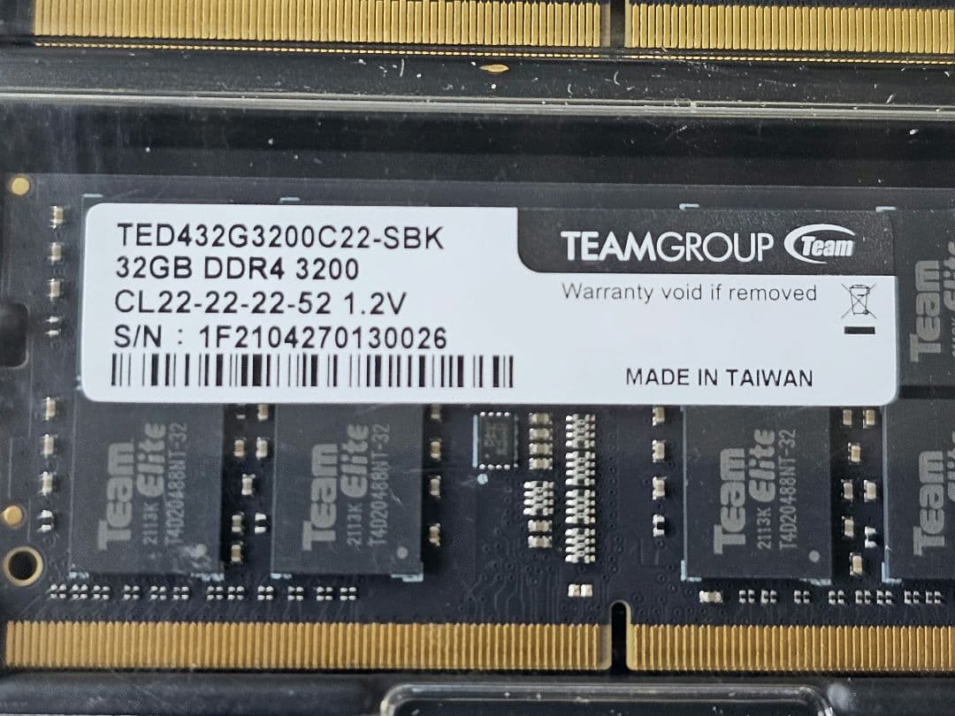 TeamGroup 32GB DDR4-3200 SODIMM 2本 未使用品 - メルカリ TeamGroup 32GB DDR4-3200 SODIMM 2本 未使用品 - メルカリ