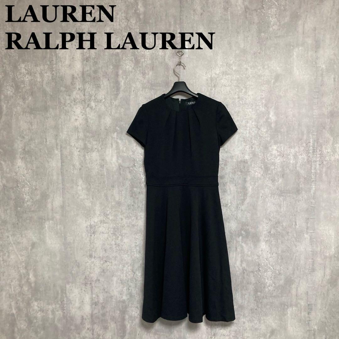 新品 LAUREN RALPH LAUREN ドレス ワンピース 0 ブラック