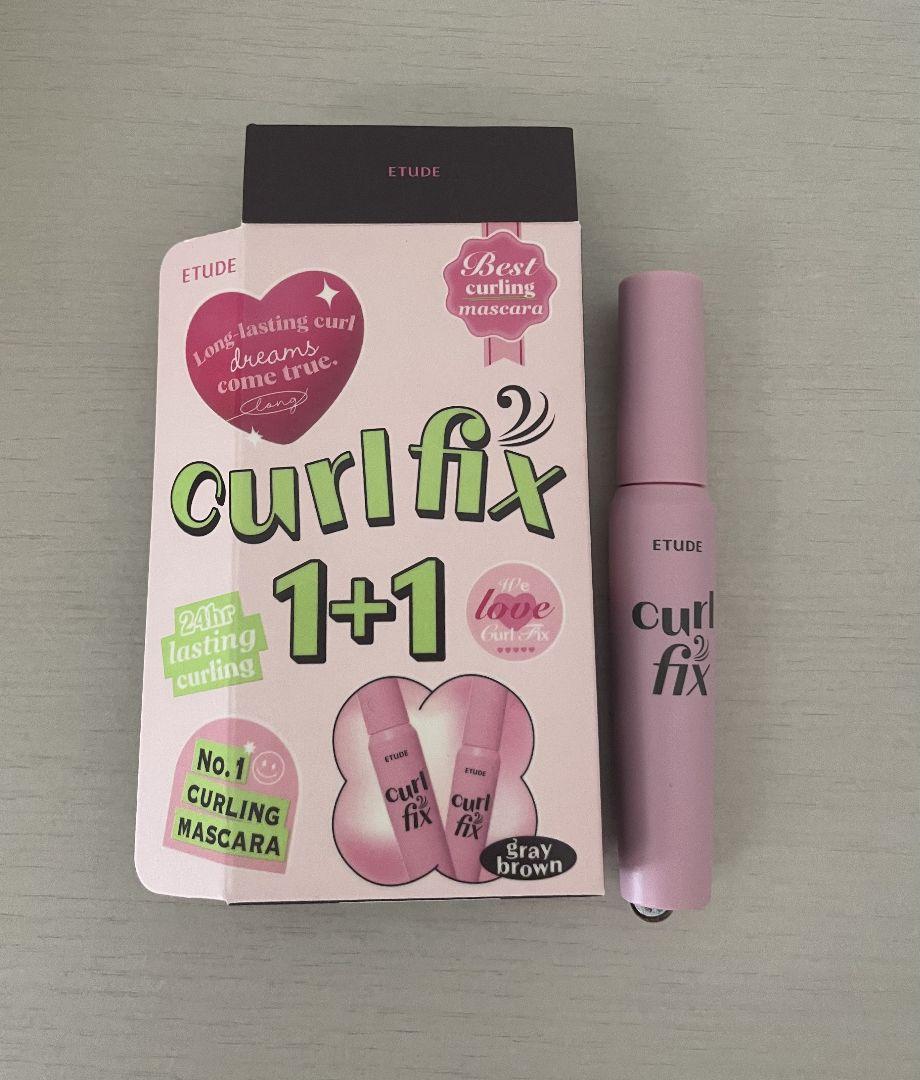 ETUDE curl fix グレー ブラウン
