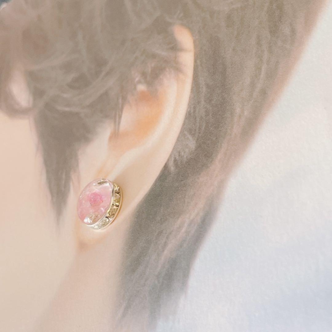 No.268✴︎〜silver kirakira+琉球ガラス〜ピアス・イヤリング
