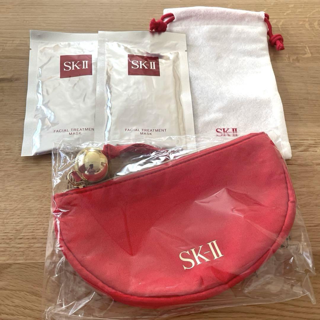 SK-II フェイシャルトリートメントマスク2枚 クリスマス限定ポーチ 