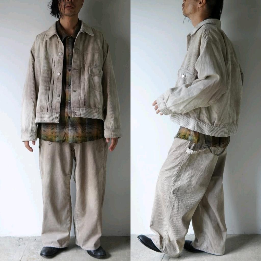 新品ANCELLM CORDED VELVETEEN PAINTER PANTS