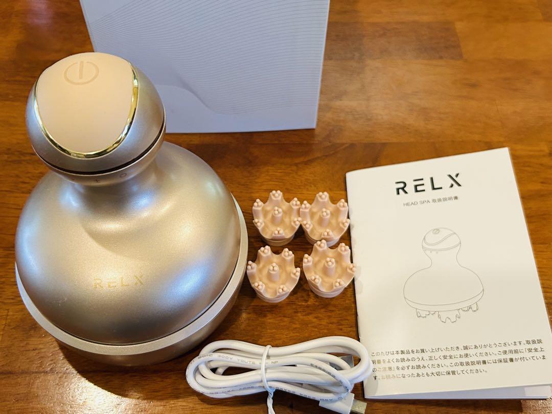 RELX ヘッドスパ 電動頭皮ブラシ ゴールド - メルカリ
