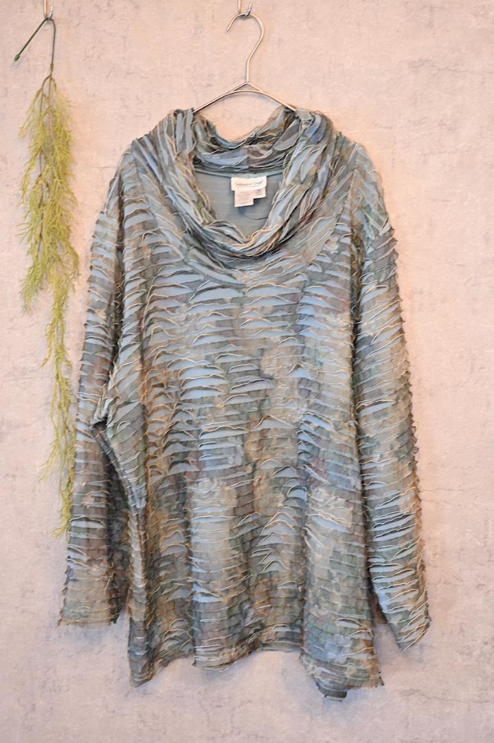 Coldwater Creek Textured Cowl Neck Top