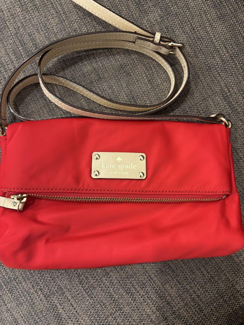 Kate Spade レッド ショルダーバッグ - メルカリ