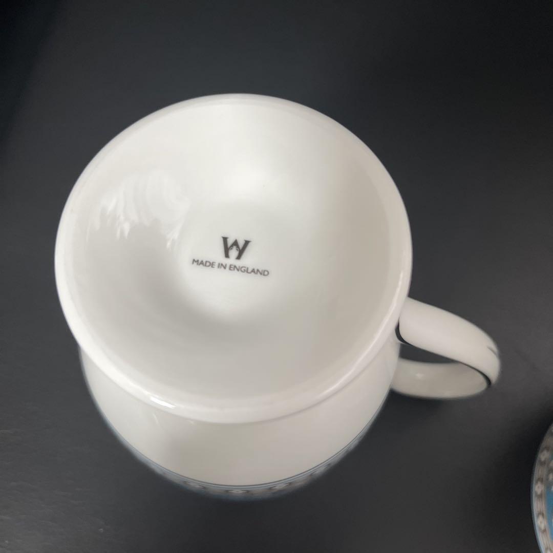 ［新品］Wedgwoodフロレンティーンターコイズ　ペアマグカップ　リー　英国製