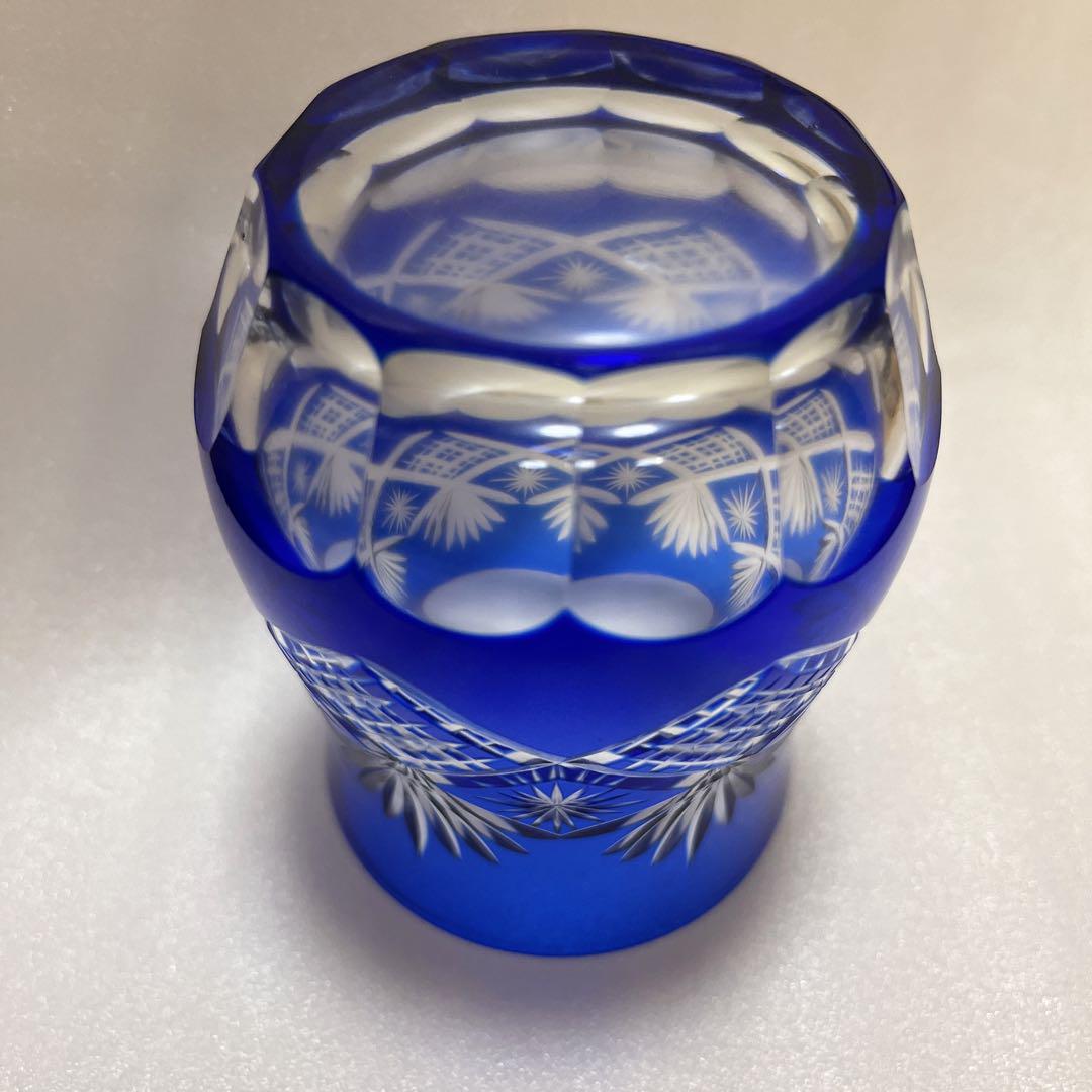 江戸切子 グラス 食器 酒器 茶器 工芸　バイオレットブルー balifitnesscenter.com