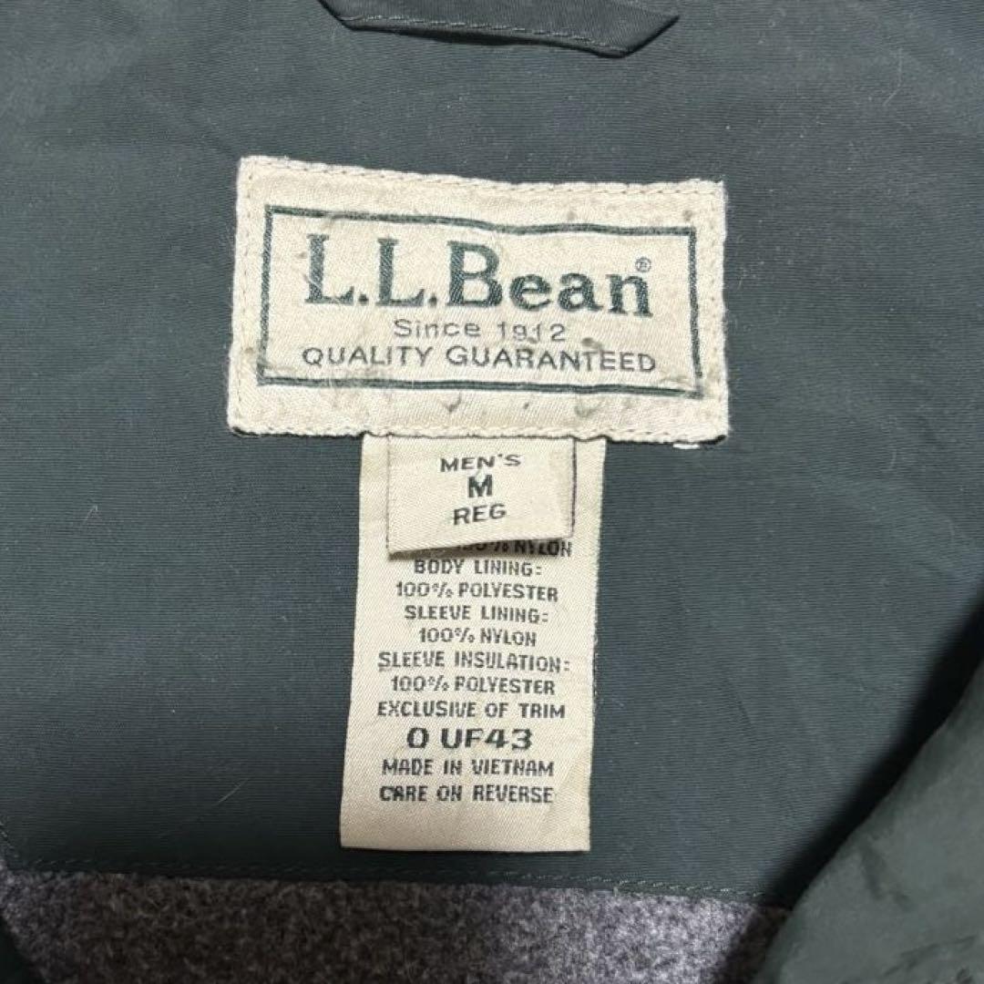 90s~ LLBEANウォームアップジャケットナイロンジャケット刺繍ロゴグリーン