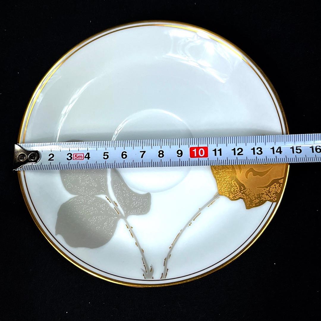 未使用品　大倉陶園 金蝕バラ カップ＆ソーサー　優雅で豪華　01