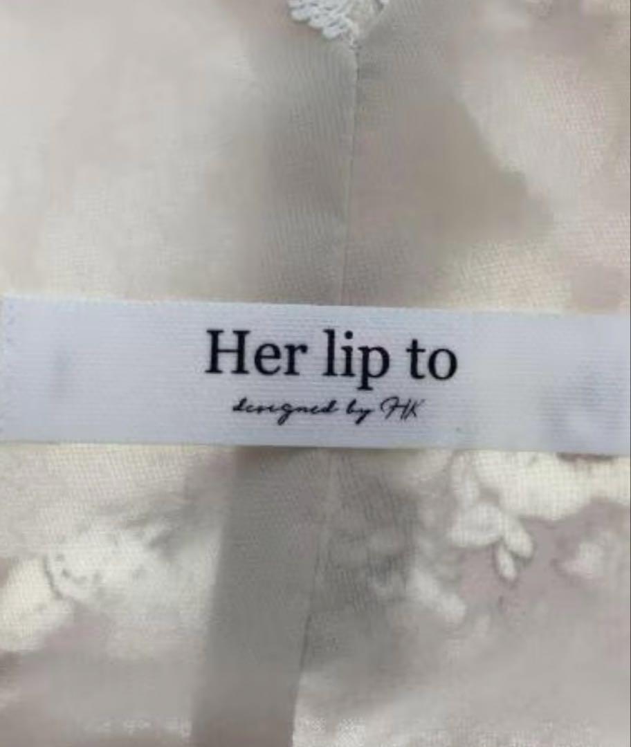 ワンピース Her lip to / Lace Trimmed Floral Dress