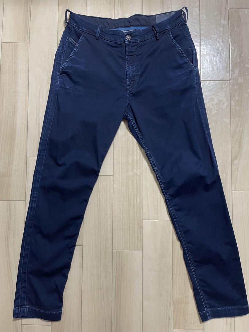 ジョグジーンズDIESEL Denim + Sweat Pants ネイビー
