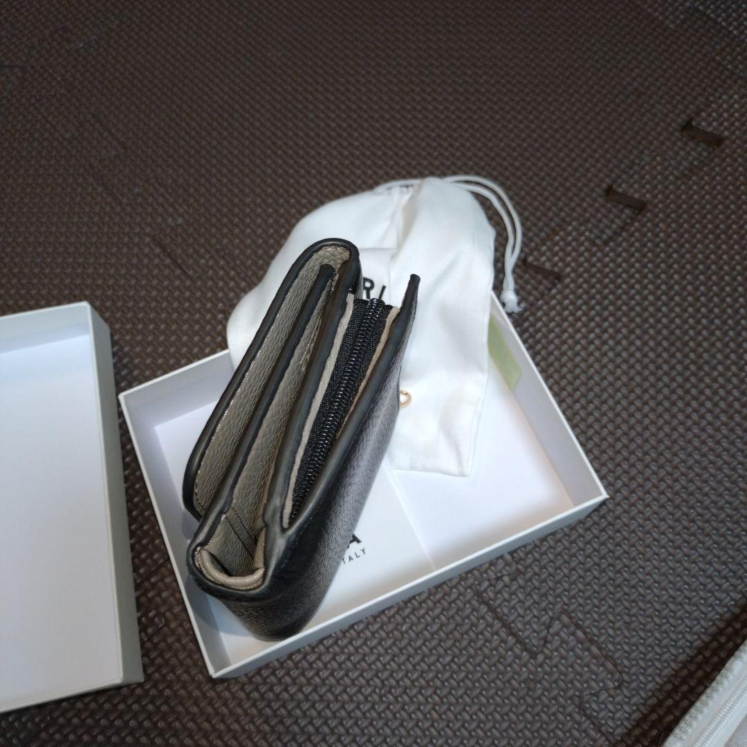 【美品】　フルラ　3つ折り財布　ダフネ　アーチロゴ　レザー　ブラウン　バイカラー フルラ 三つ折り財布 ダフネ アーチロゴ レザー バイカラー