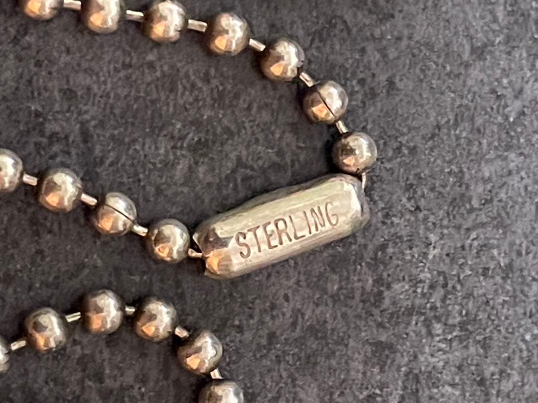 スターリングシルバー ボールチェーン ネックレス スターリングシルバー ボールチェーン ネックレス