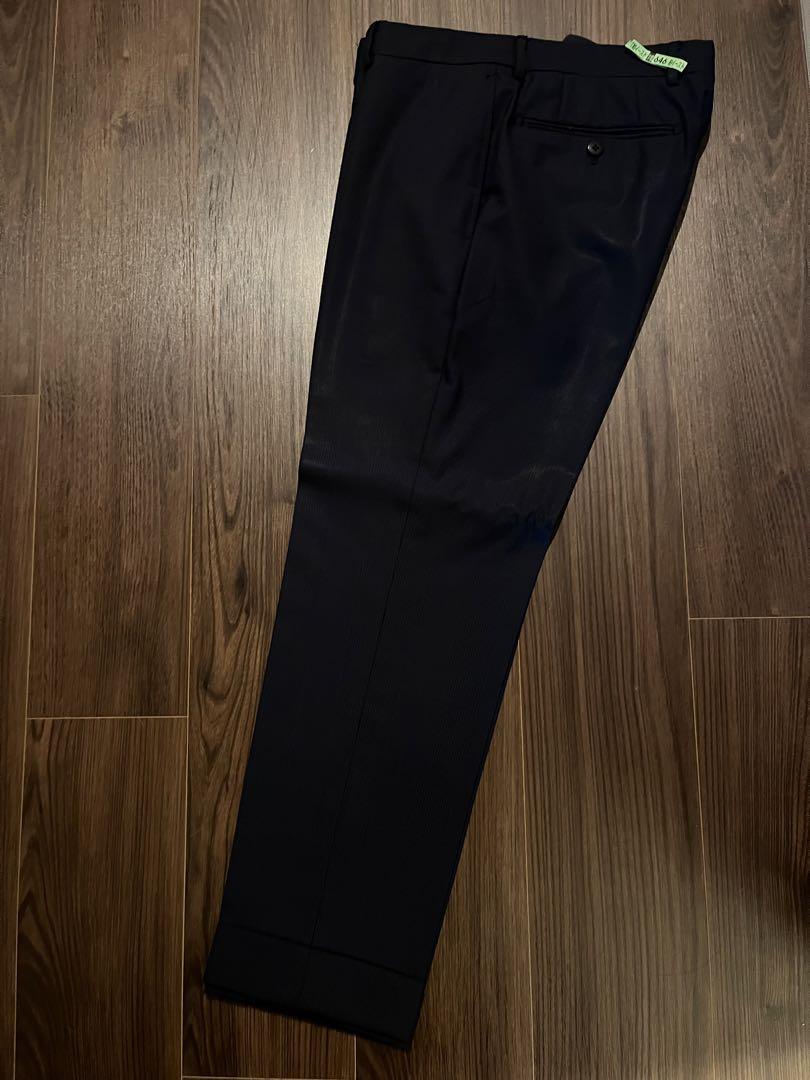 BEAMS F ネイビーグレンチェック スーツ 44